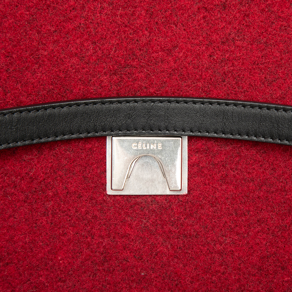 Pre-Loved Celine Mini Felt and Calfskin Belt Satchel - Picture 5 of 7